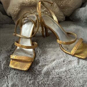 Marc Fisher Radiant Gold Strappy Heels